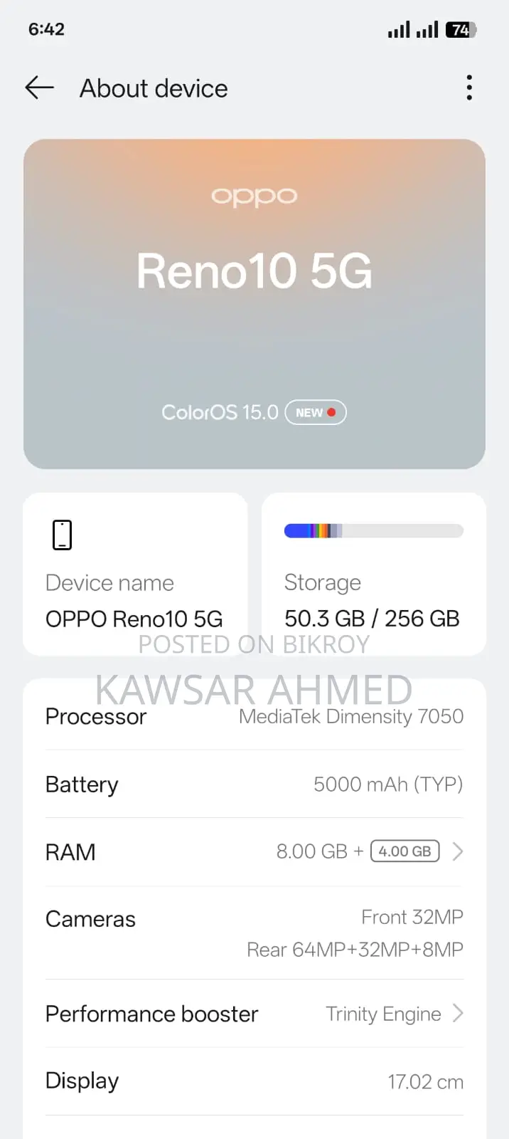 OPPO Reno10 (Used)