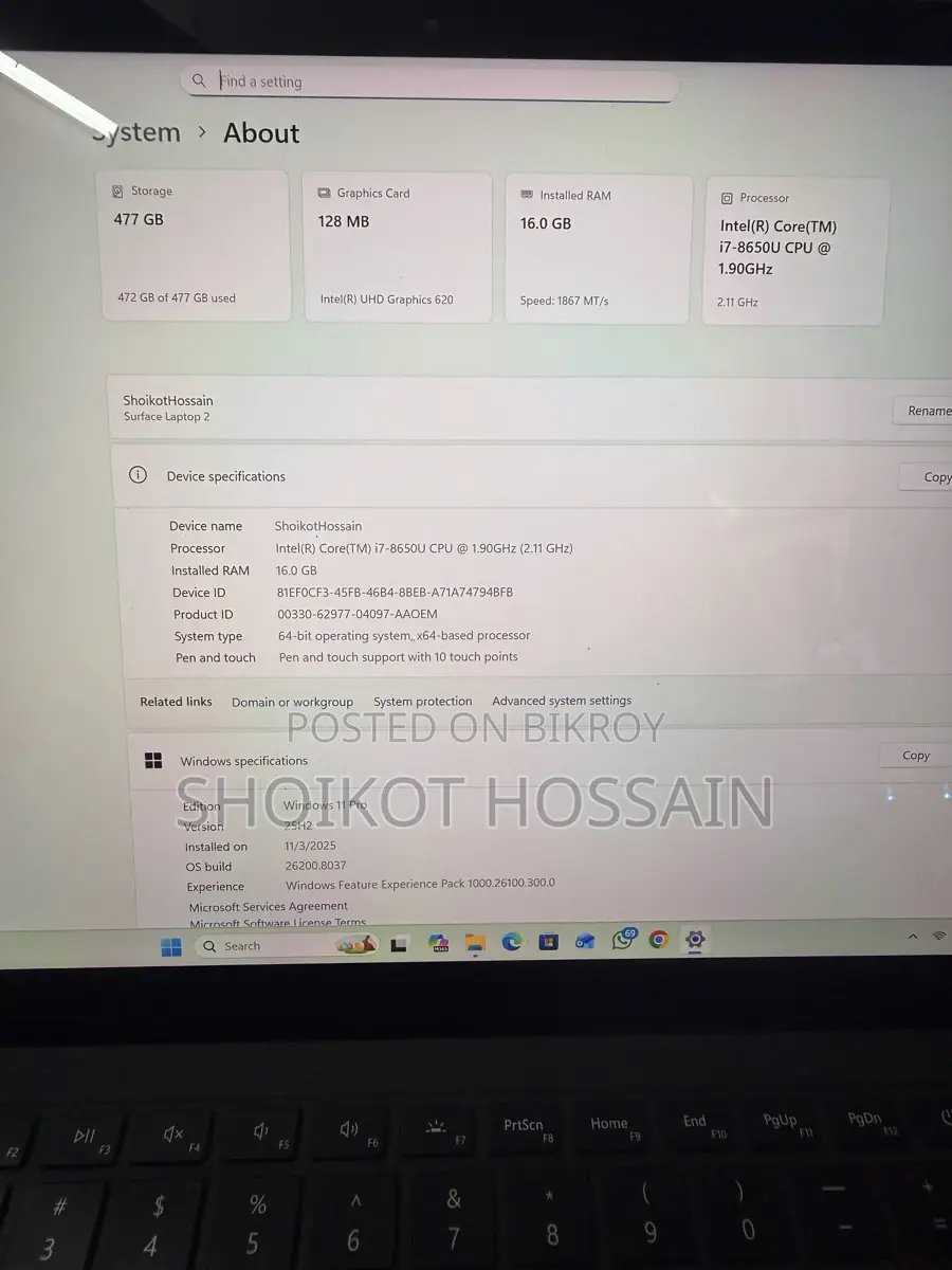 Microsoft Surface Laptop 2 Core i7
