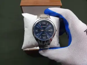 Curren Luxury Blue Dial Watch With Box