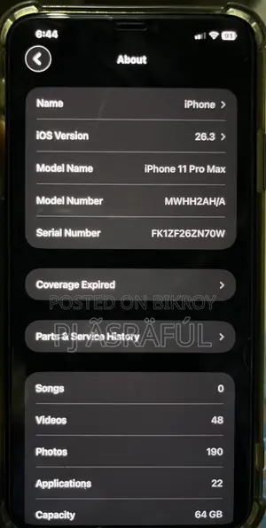 Apple iPhone 11 Pro Max 64GB (Used)