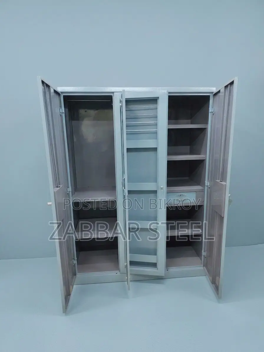 Three Door Modern Steel Almirah
