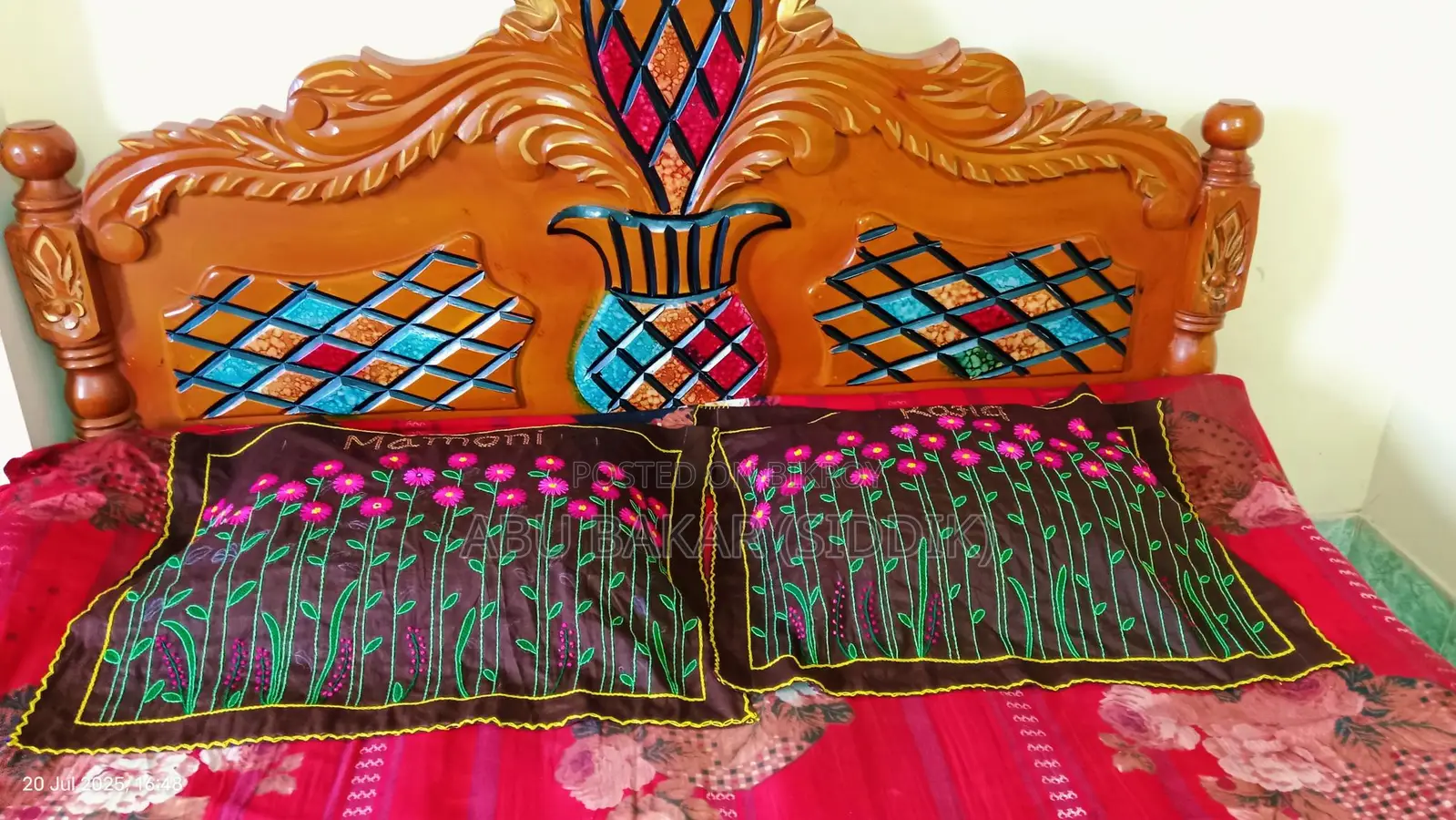 Embroidered Pillowcase