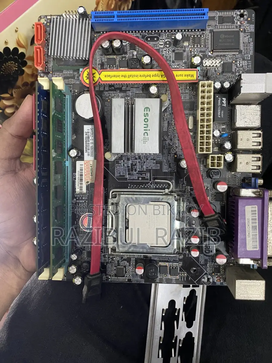 ফুল ওকে Esonic G41 বোর্ড, DDR3 2GB র‍্যাম এবং ডুয়াল কোর প্রসেসর