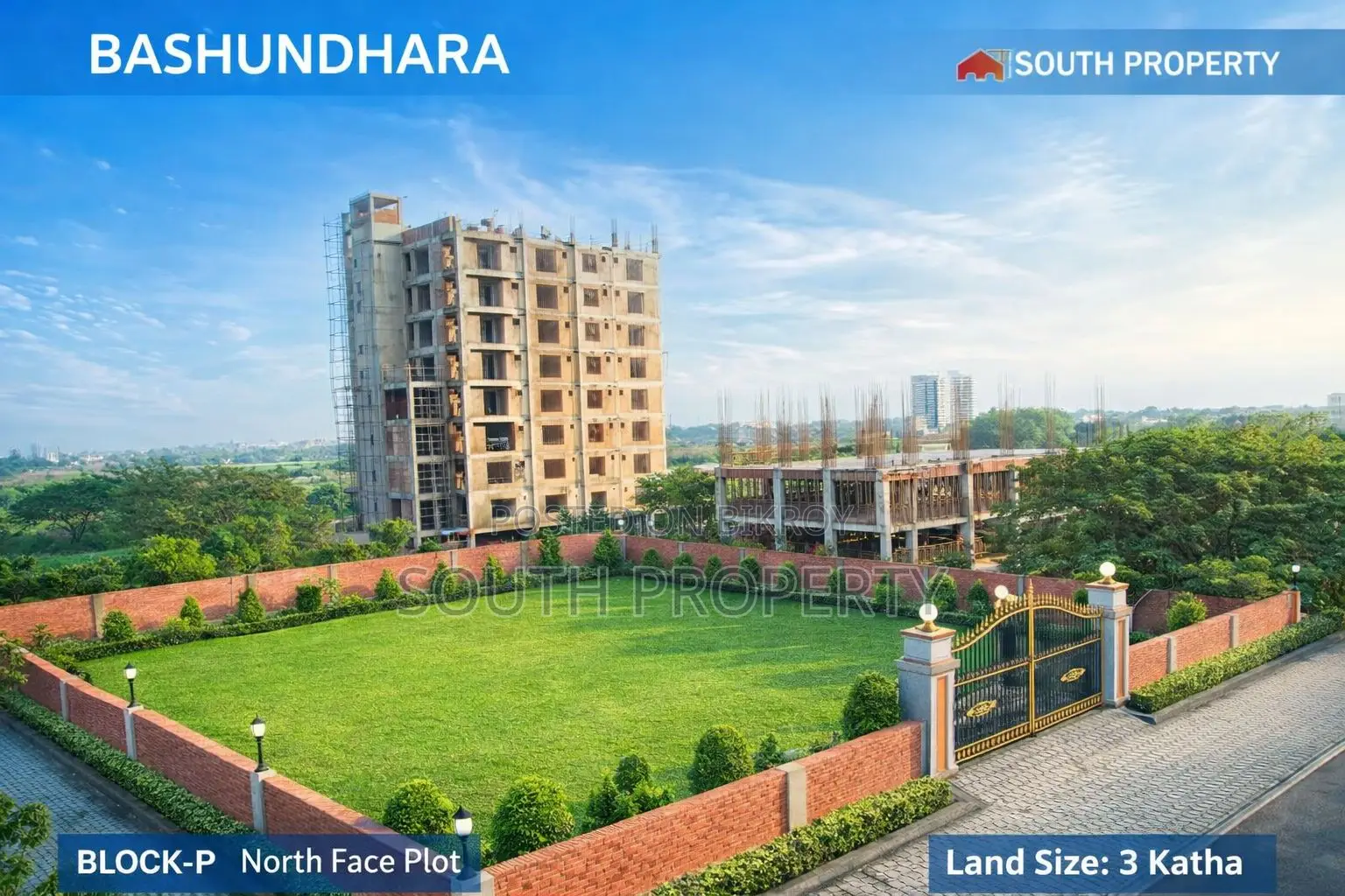 7.5-Katha South-Facing Plot for Sale in Bashundhara Baridhara