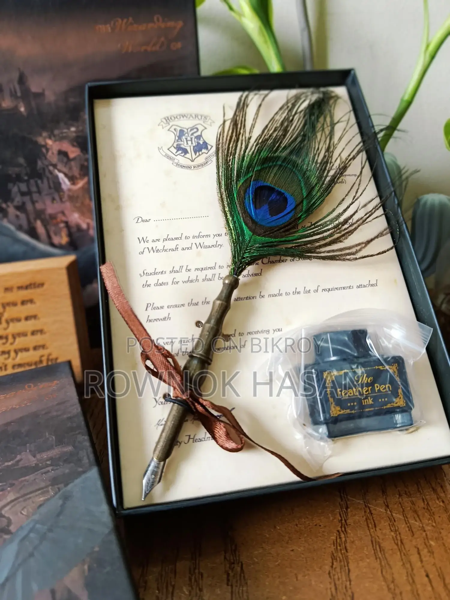 Peacock Feather Ink Pen