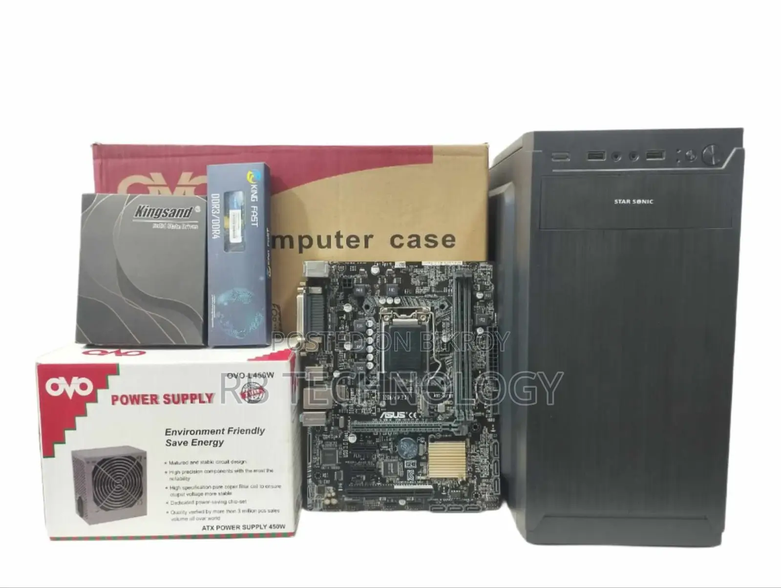 Core i3-7th Gen PC 8GB DDR4 & 256GB SsD warranty 3year