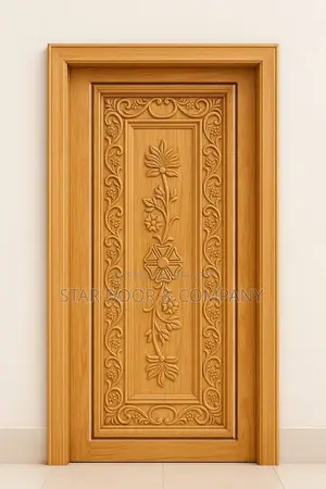 মেহগোনি কাঠের দরজা চৌকাঠ সহ