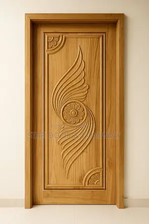 মেহগোনি কাঠের দরজা চৌকাঠ সহ