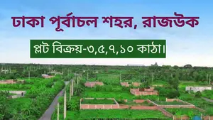 ঢাকা আবাসিক এরিয়া, পূর্বাচল ৩০০ ফিট শহরে লেক ভিউ রোডে ৫ কাঠা প্লট বিক্রয়