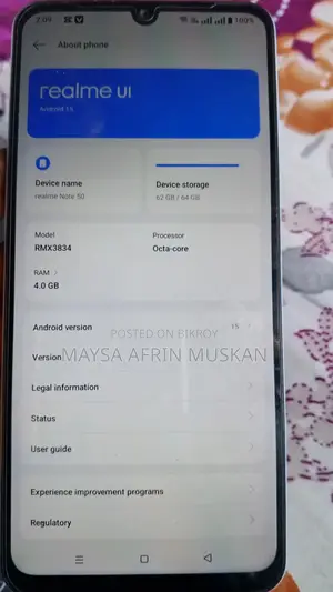 Realme Note 50 4+64 (Used)