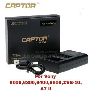 Sony Fw50 ডুয়াল চার্জার (6400+6000+6300+6500+ZVE10)