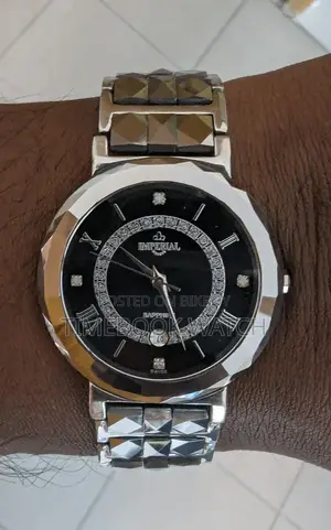 IMPERIAL Watch Beautiful Black Stone Dial