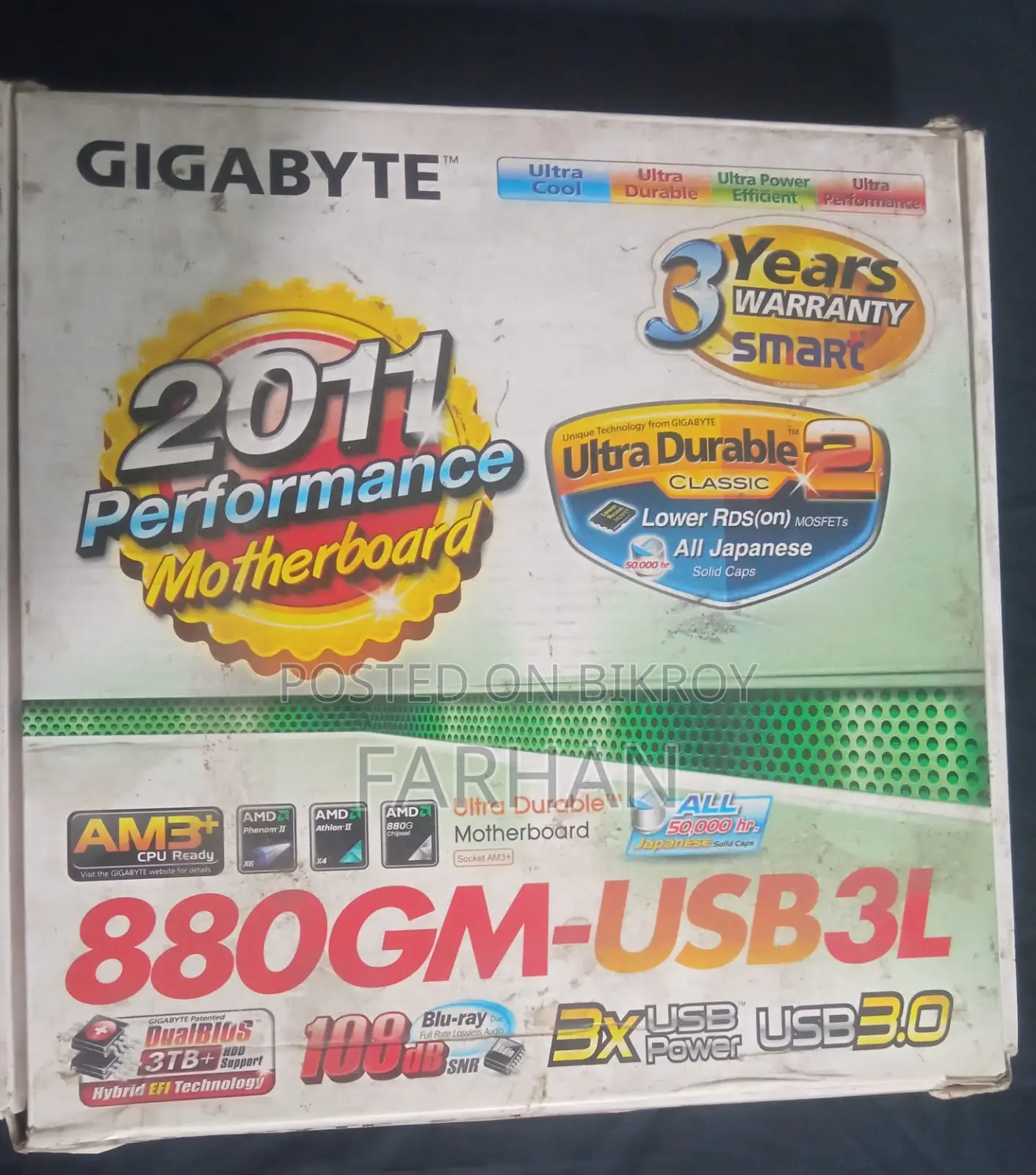Gigabyte GA-880GM-USB3L + AMD Phenom II X2 550