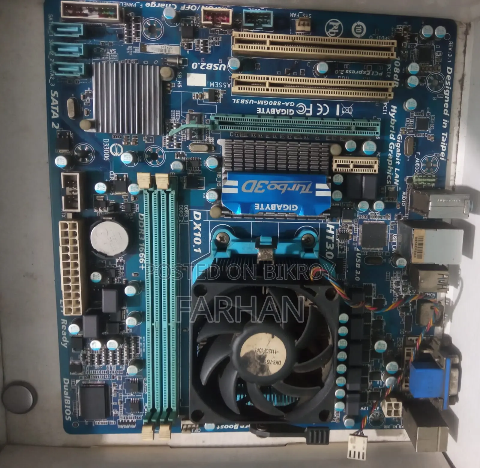 Gigabyte GA-880GM-USB3L + AMD Phenom II X2 550