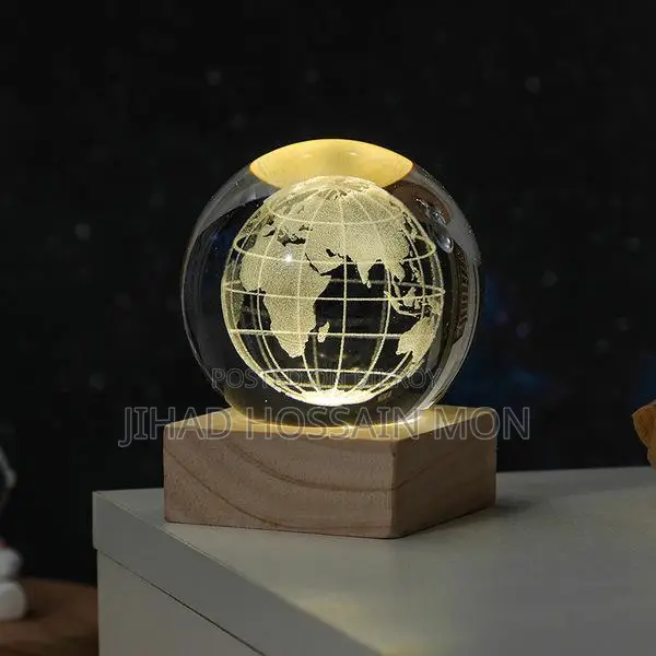 3D Inner Carved Crystal Ball Night Light