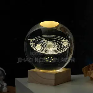 3D Inner Carved Crystal Ball Night Light