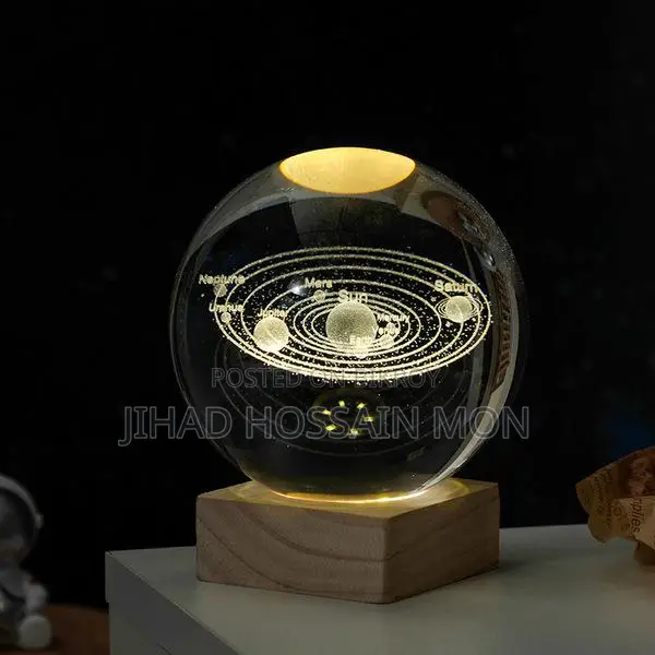3D Inner Carved Crystal Ball Night Light