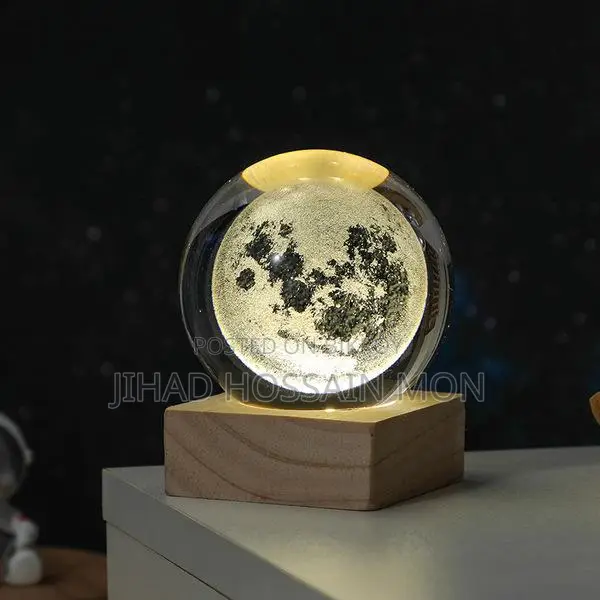 3D Inner Carved Crystal Ball Night Light