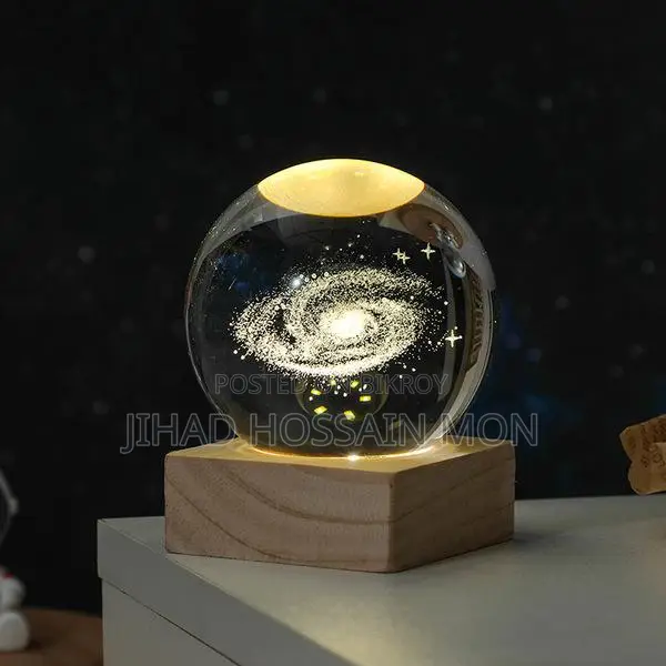 3D Inner Carved Crystal Ball Night Light