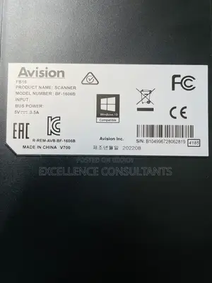 Avision Bf-1606b FB10 A4 Flatbed Scanner