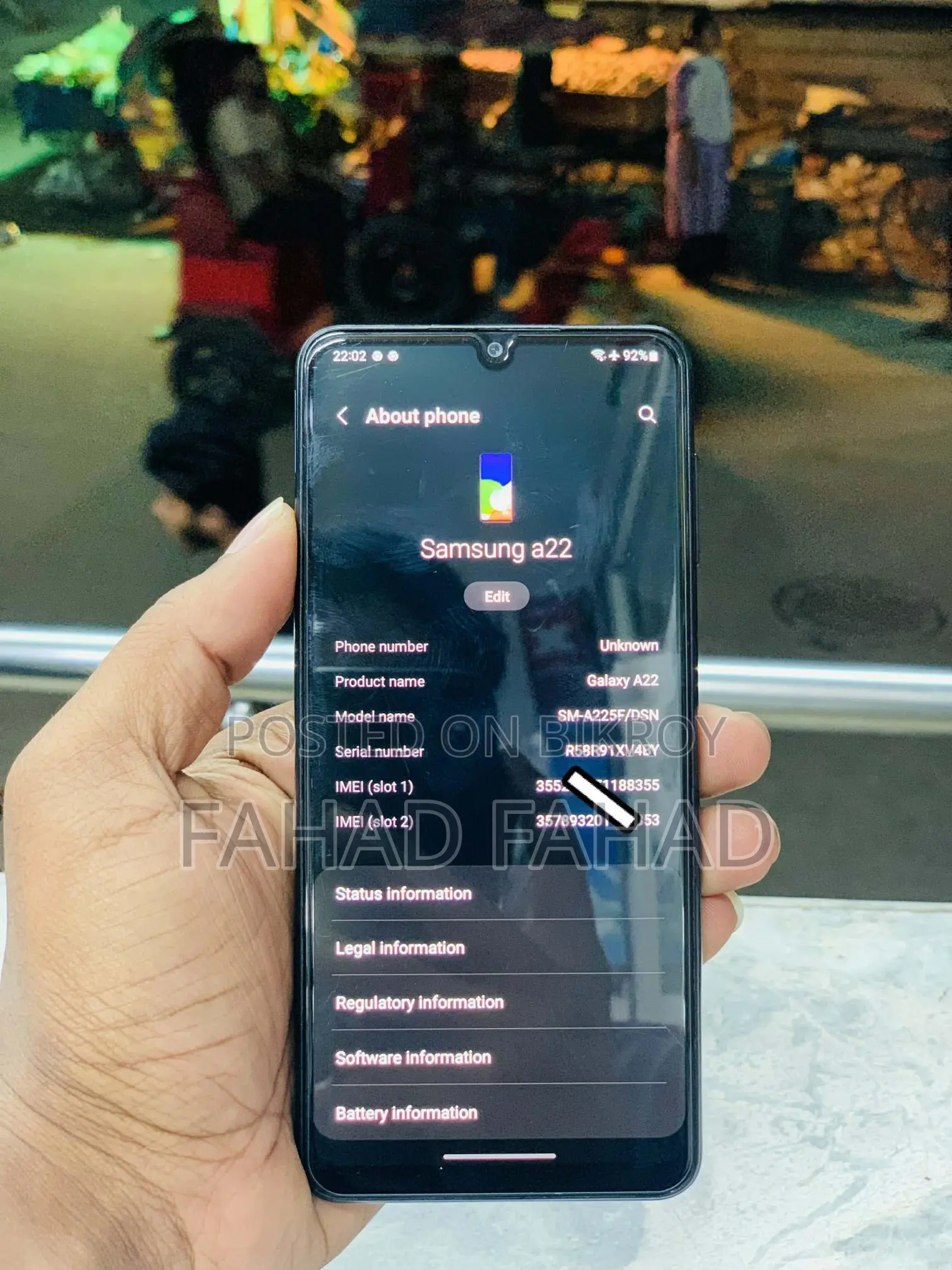Samsung Galaxy A22 . (Used)