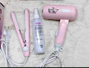 Mini Hair Dryer and Straightener Combo