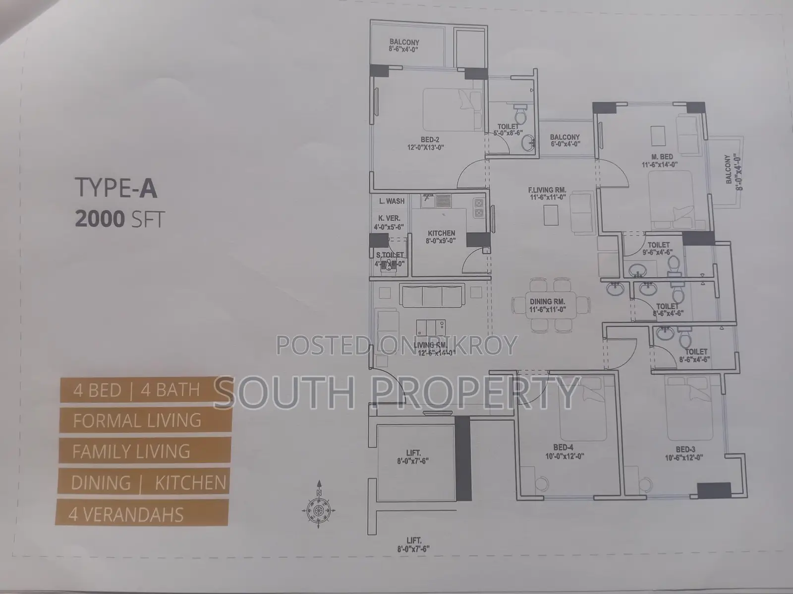 Land Share 2000 sq ft Flat for Sale at a Very Affordable Price.