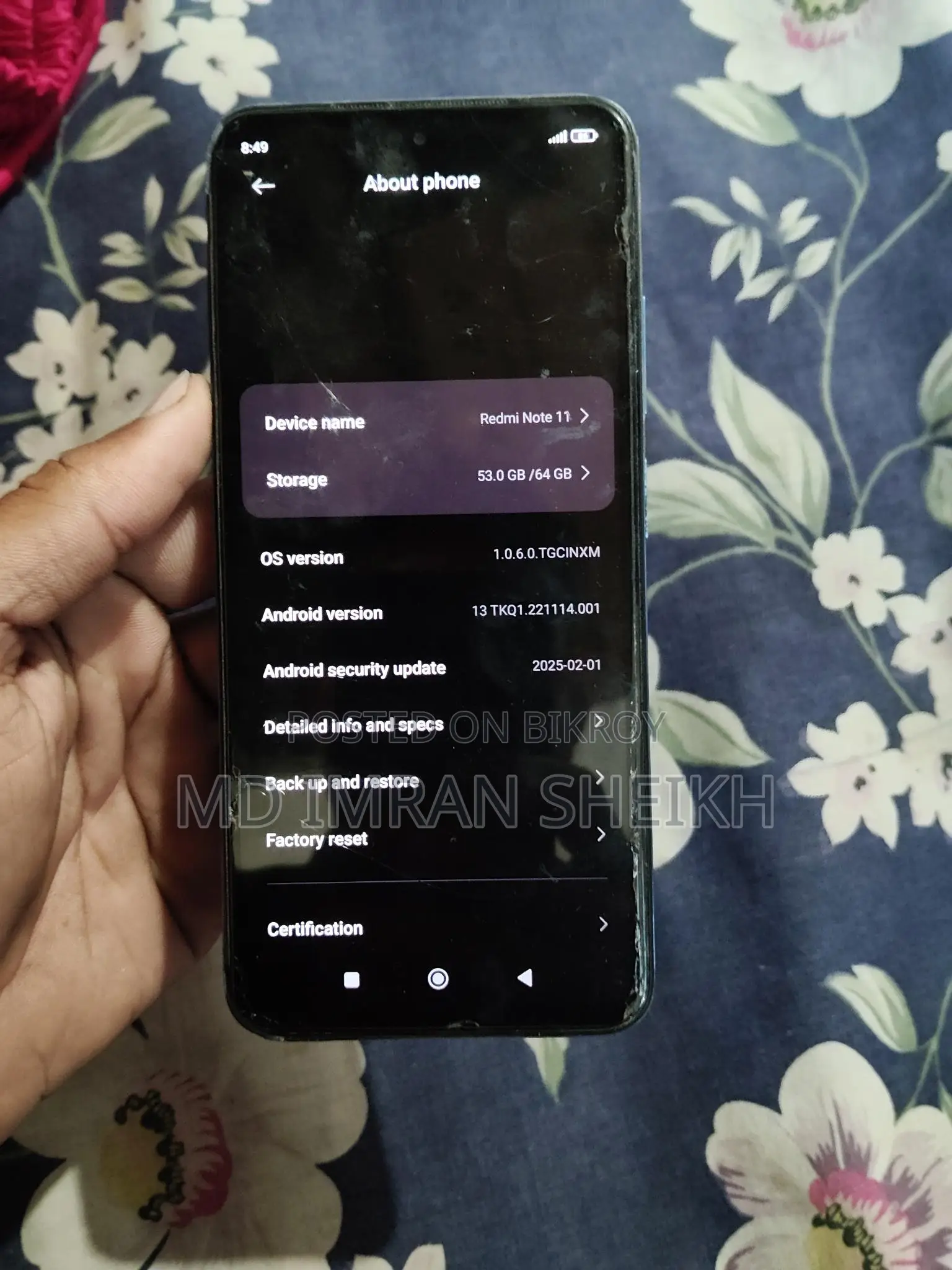 Xiaomi Redmi Note 11 4/64 (Used)