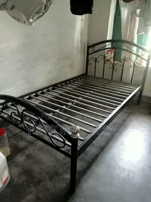 স্টিলের সেমিডাবল খাট + জাজিম