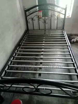 স্টিলের সেমিডাবল খাট + জাজিম