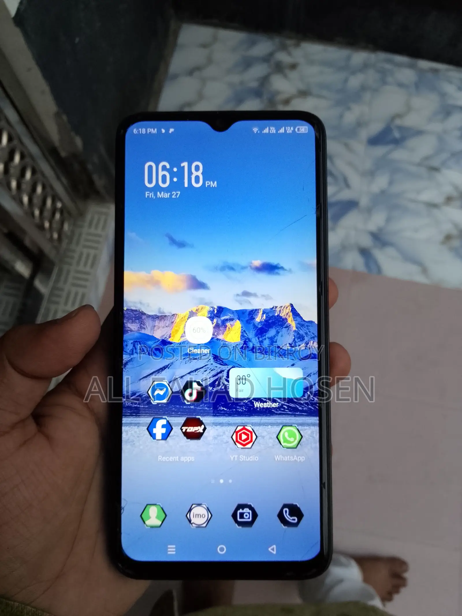 Infinix Hot 30i Ram: 4+4gb Rom: 64gb (Used)