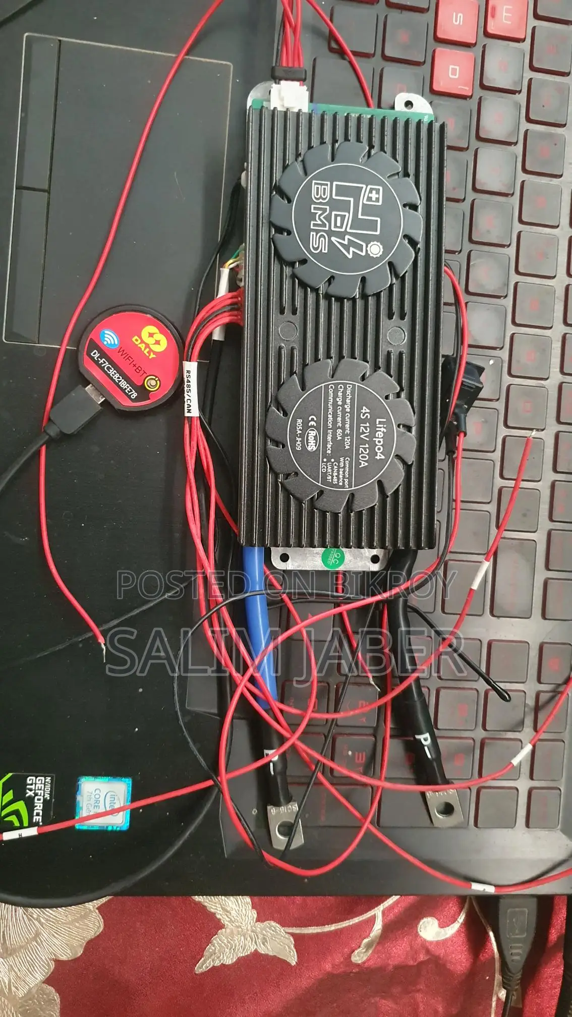 LiFePO4 4s 12v 120a Smart Bms Battery + Bluetooth/wifi Module