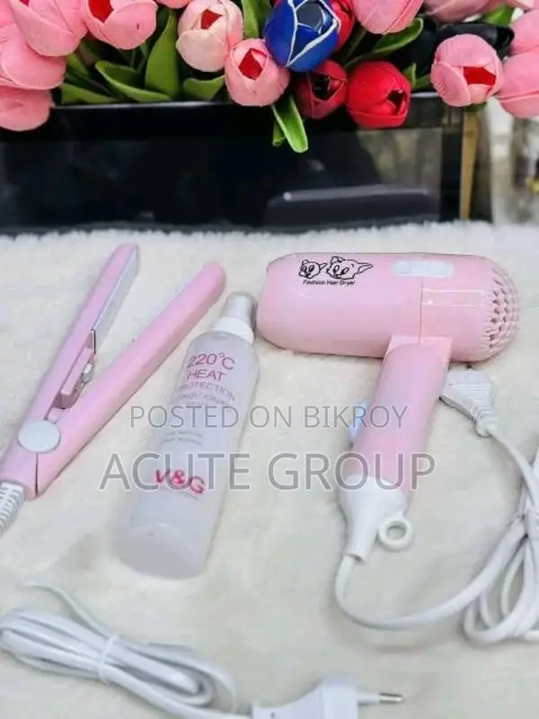 Mini Hair Dryer + Straightener