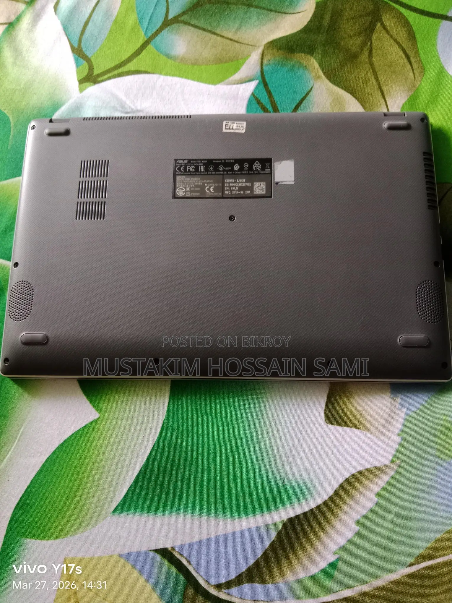 ASUS VivoBook 15 X509FB | Core i5 8th Gen 8GB RAM 256GB SSD