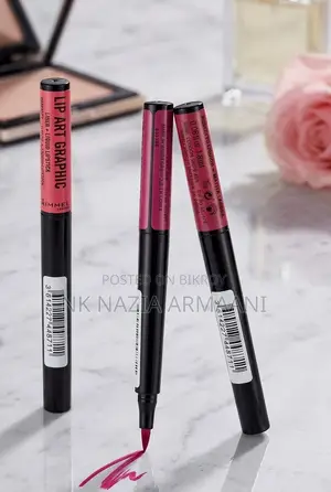 (Rimmel London)Lip Art Graphic Liner + Liquid Lipstick