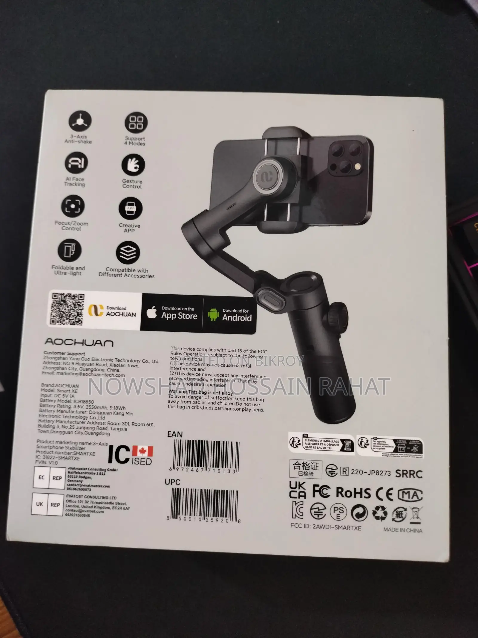 Aochuan Smart Xe 3-axis Smartphone Stabilizer/gimbal