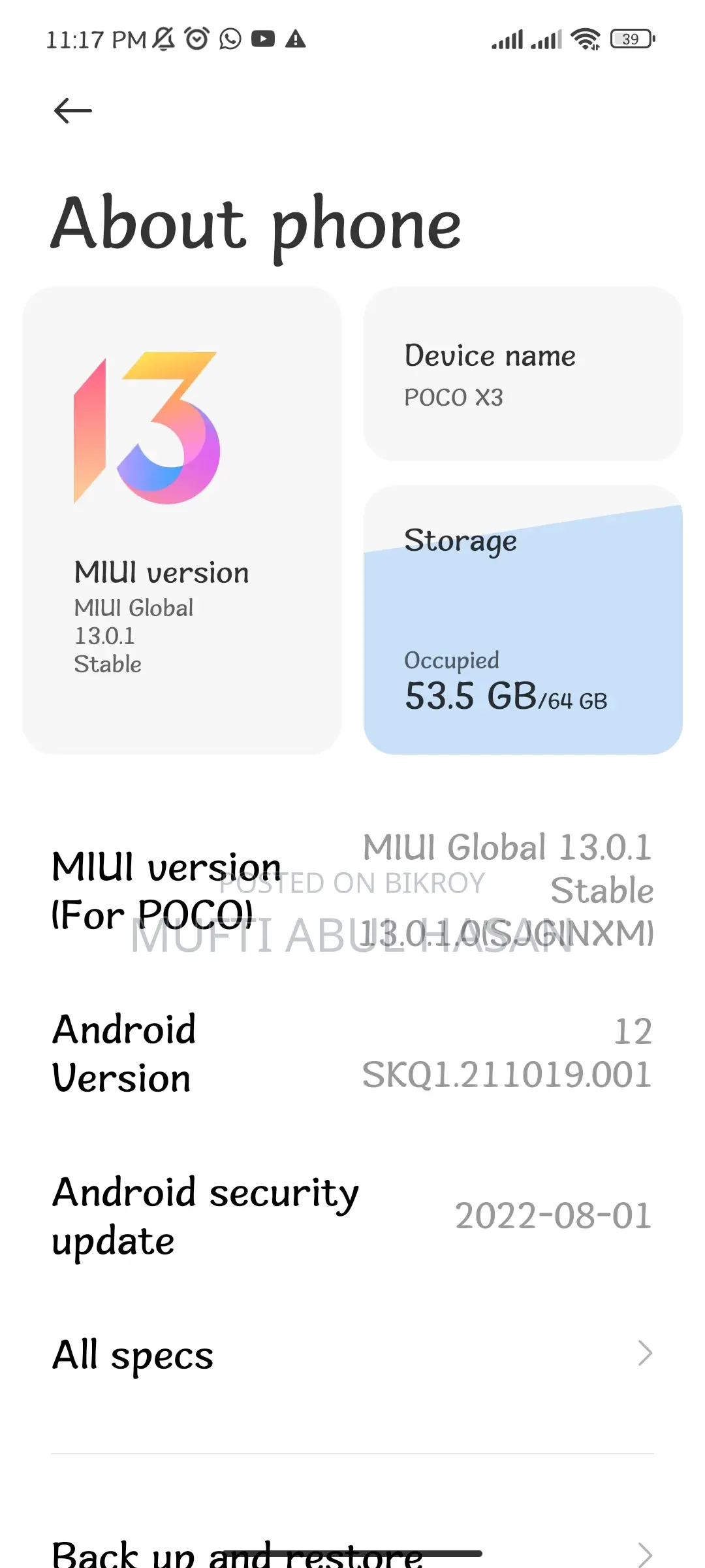 Xiaomi Poco X3 (Used)