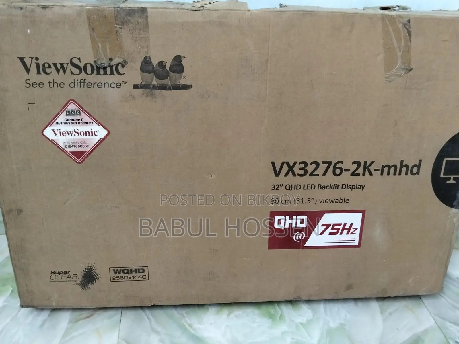 ViewSonic vx3276-2K-mhd monitor, brand new and unused