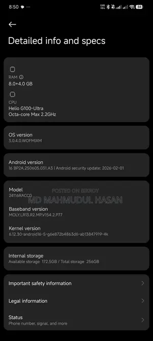 Xiaomi Redmi Note 14 pro . (Used)