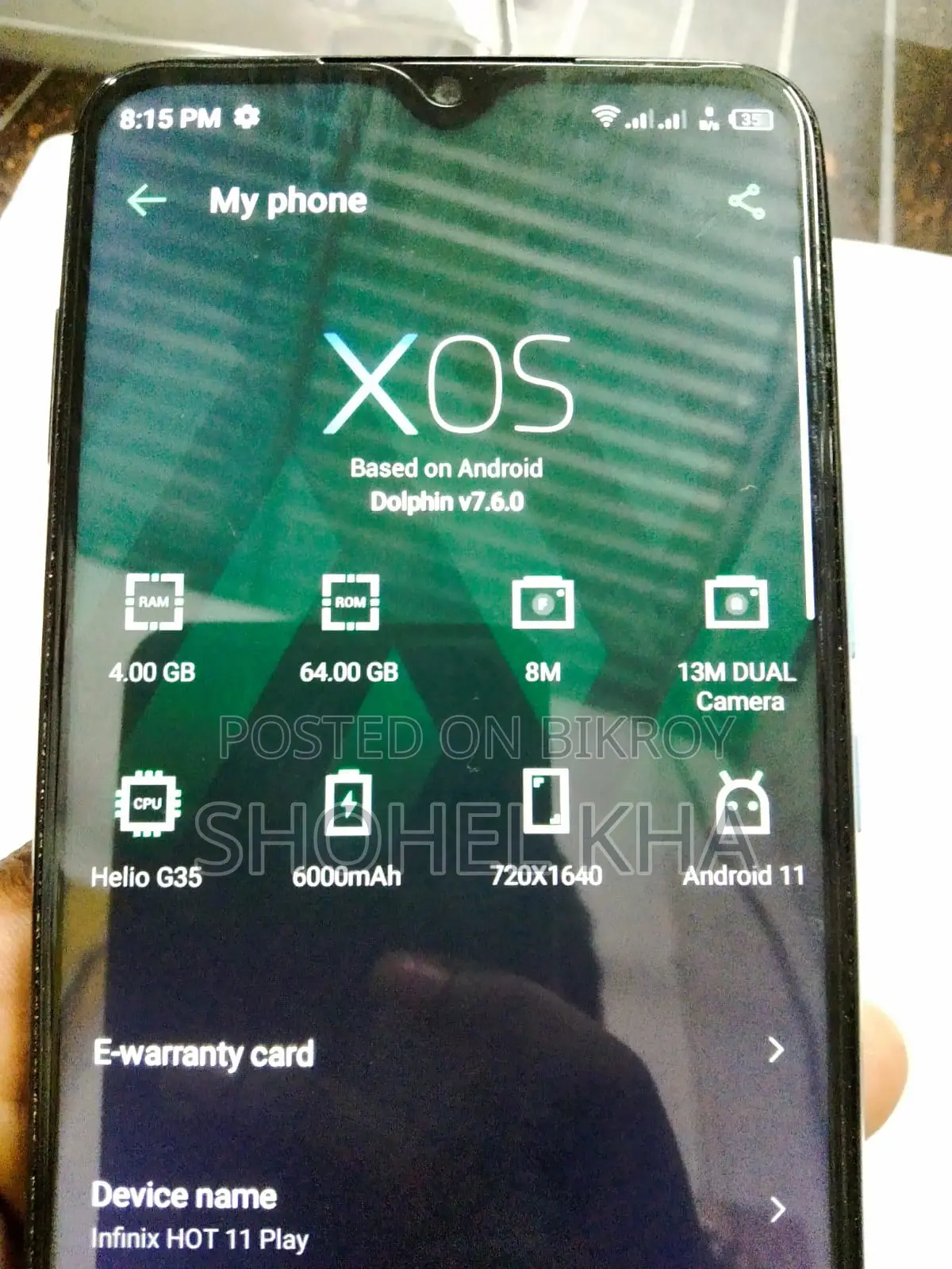 Infinix Hot 11 Play 4/64 (Used)