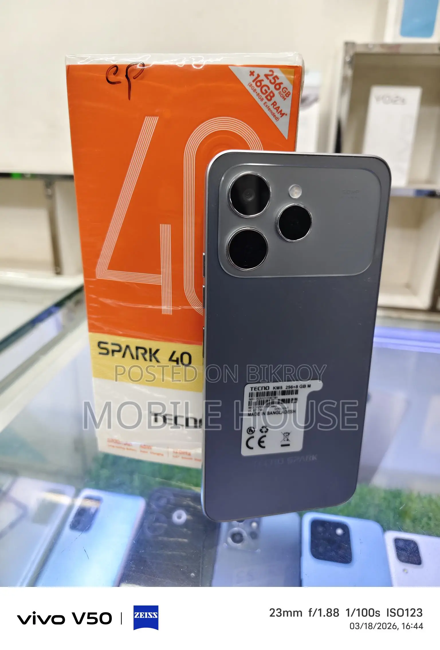 Tecno Spark 40 8/256 full box 🎁 (Used)