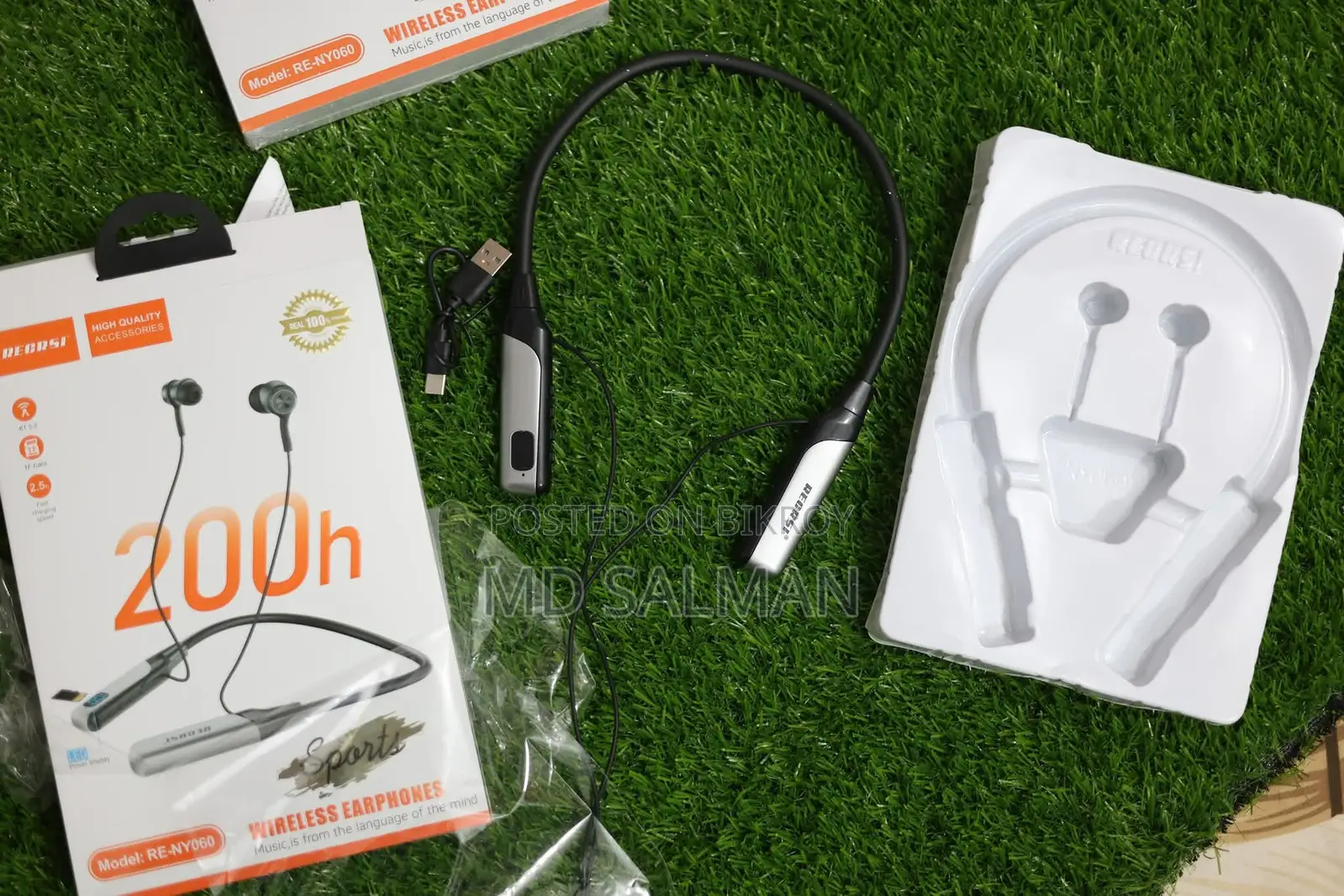 “200 Hours Battery Wireless Neckband Earphones ”