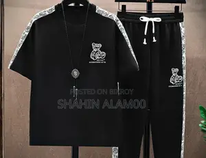Drop Shoulder Mesh T-Shirt and Trouser Combo