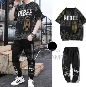 Drop Shoulder Mesh T-Shirt and Trouser Combo