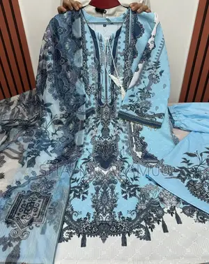 Embroidery Sequence Digital Print Three Piece