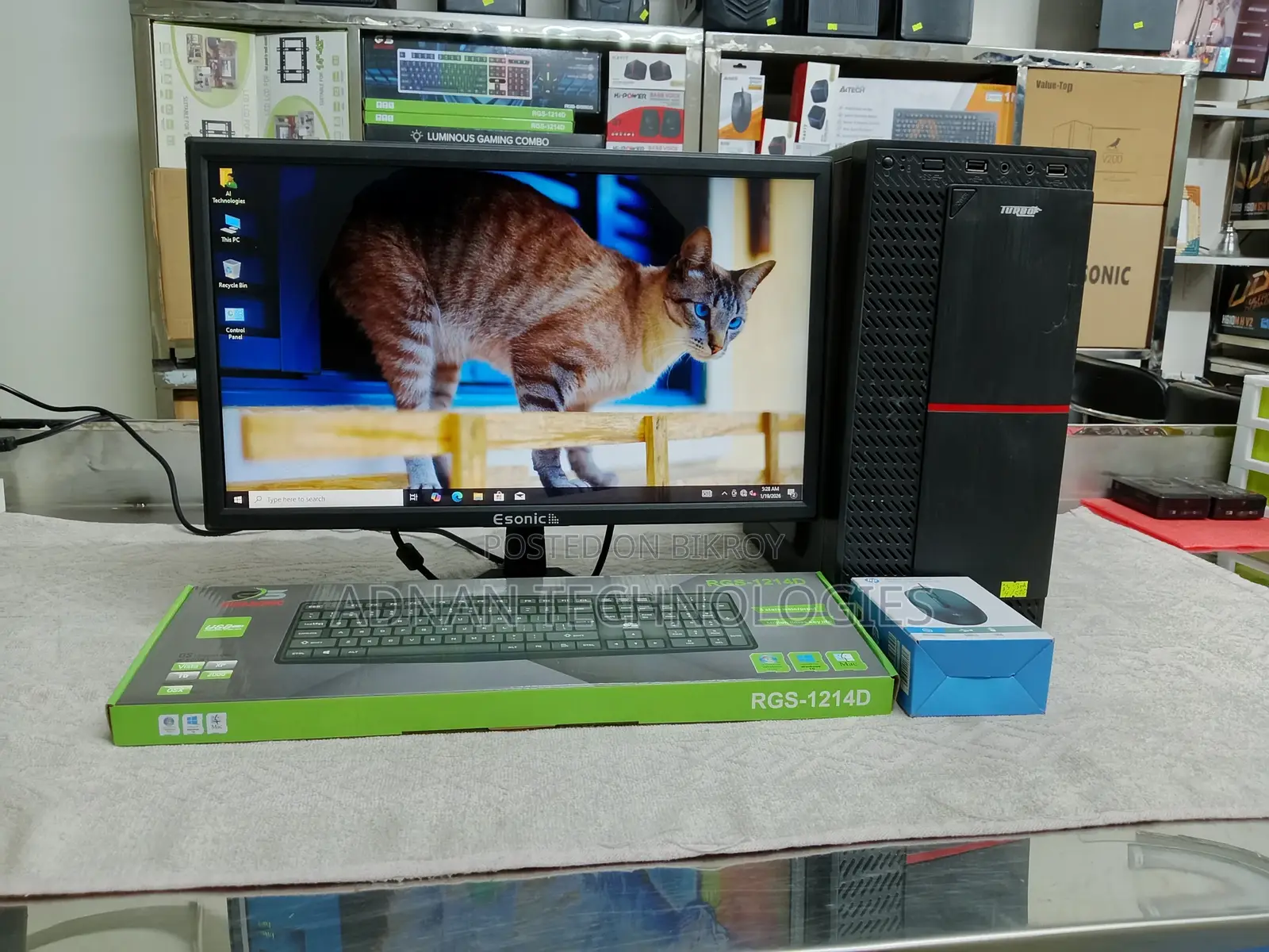 Intel Core I3 (3rd Gen) + 19″ HD Plus LED Monitor - Full Desktop Setup