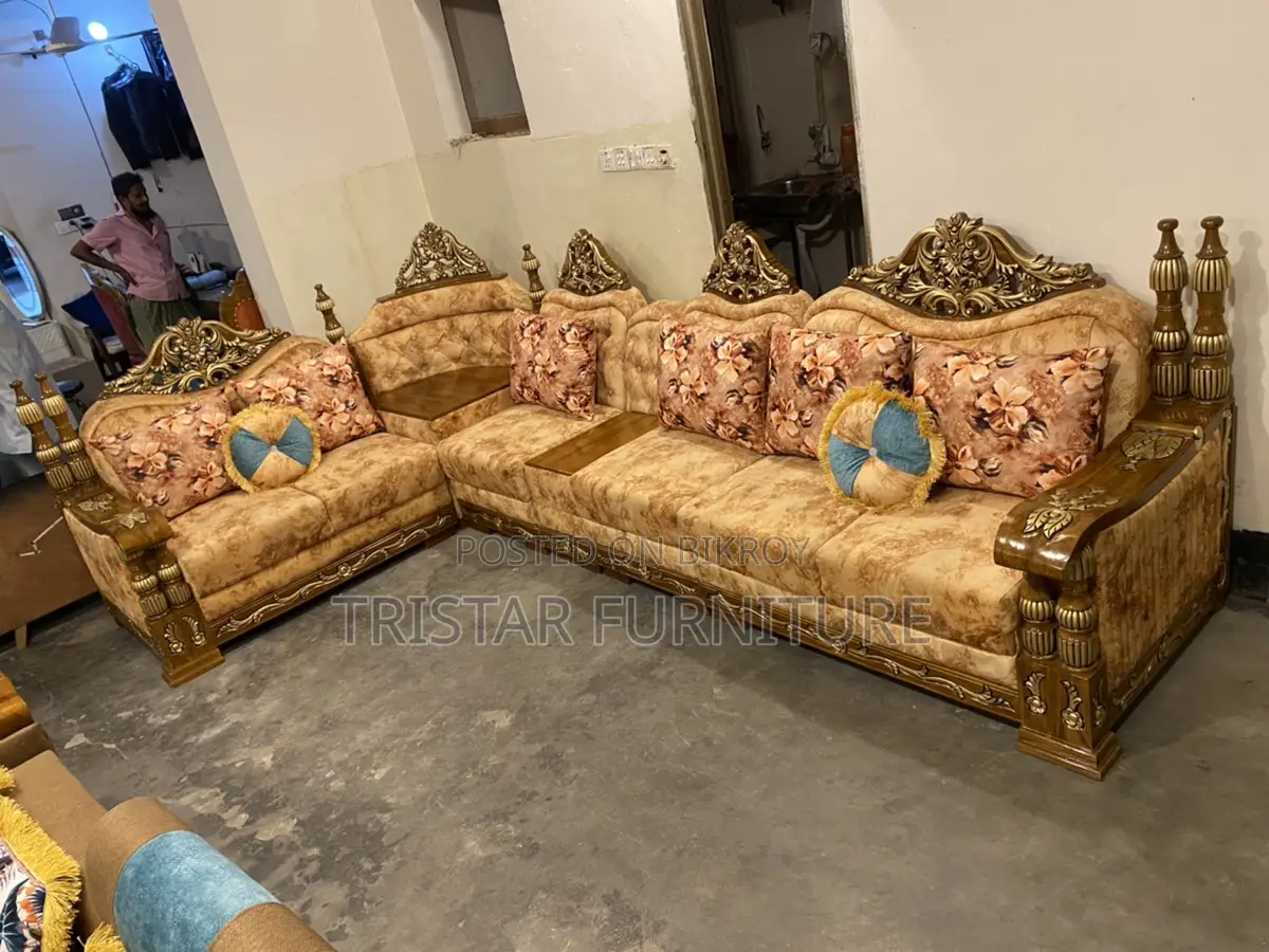 Modern Six Seater Corner Sofa Set