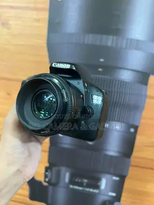 Canon 550D yn 50m 1.8 prime lens