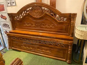 কাঠের তৌরি মজবুত বেড king bed