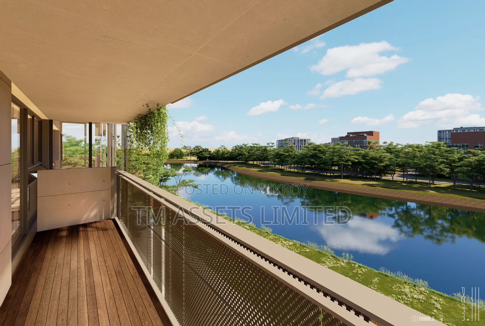 Buy a Lake View, South-Facing, 3-Side Open Flat with Park View at Jolshiri.